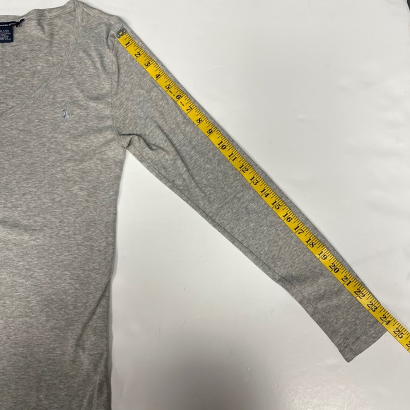 Ralph Lauren Sport Long Sleeve V-Neck Pima Cotton Top XL *FLAW‎ - Picture 9 of 10